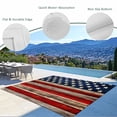 thumbnail image 3 of American Flag Outdoor Rug for Patio/Deck/Porch, Non-Slip Large Area Rug 3 x 5 Ft, Vintage USA Flag Wooden Indoor Outdoor Rugs Washable Area Rugs, Reversible Camping Rug Carpet Runner, 3 of 8