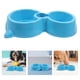 thumbnail image 2 of Comedero doble para perros con dispensador de agua, de plástico, para comida y agua de mascotas, bebedero automático para perros y gatos, 2 of 8