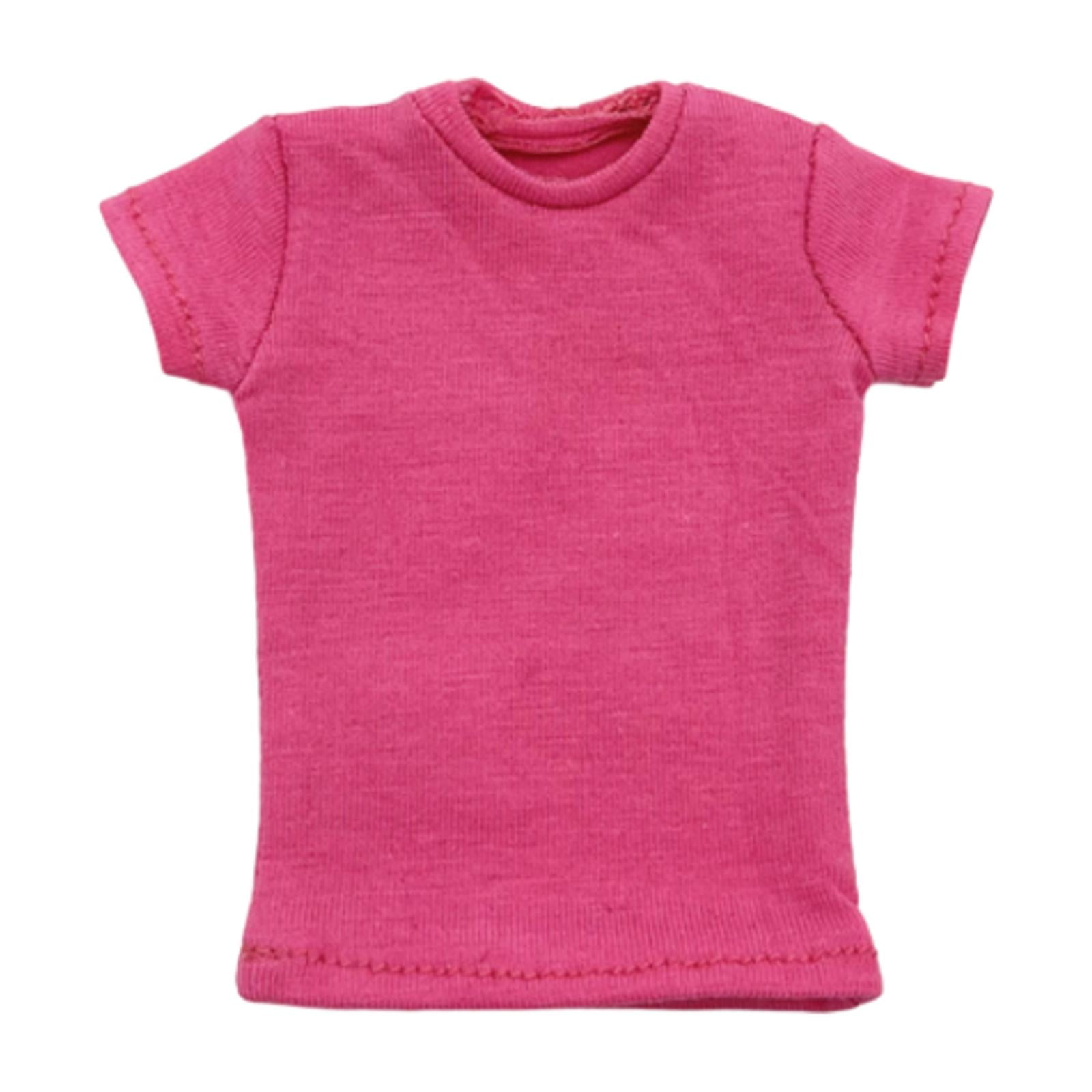 Fashion 1/12 Scale Tshirt Doll Clothes, 12 Inch Female Figures Up Doll