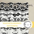 thumbnail image 6 of Black White Boho Kitchen Curtains Window Panels, Vintage Abstract Art Ethnic Tribe Insulated Window Treatment Curtain, Grommet Curtains for Bedroom/Living Room/Bathroom, 2 Piece 42"Wx84"L, 6 of 8