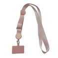 thumbnail image 1 of Injueey Cordones universales para teléfono, parche cruzado para viajar, senderismo, portátil, desmontable, para colgar en el cuello, correa Teléfono y Comunicación Rosa claro, 1 of 6