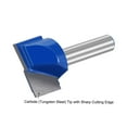 thumbnail image 3 of Unique Bargains 25mm Dia 8mm Shank Bottom Cleaning Router Bit 2 Flutes Carbide Tipped Cutter Uncoated for Woodworking, 3 of 5