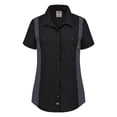 thumbnail image 2 of Dickies L24S Women's Short Sleeve Industrial Colorblocked Shirt - Dark Navy/ Smoke - M, 2 of 3