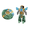 A002- Green, variant on Robot Action Figure, Transforming Robot Disk Toys, Pocket Size Toys, Hobby Toys, 2.5X2.5X1 Inch Convertible Plastic Robot Figurine for Tabletop Play and Quick On-The-Go