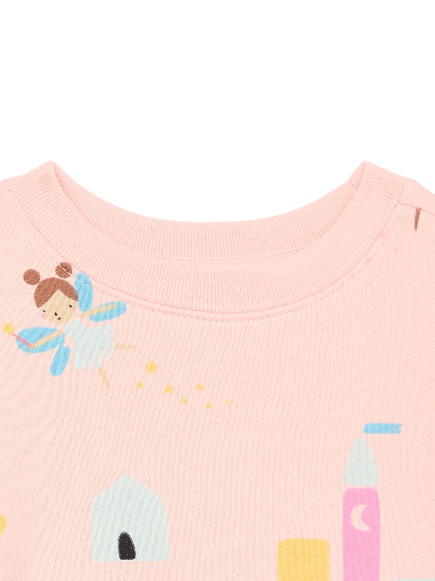 Garanimals Baby Girl Print Fleece Sweatshirt, Sizes 6/9-24 Months