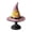 Purple, variant on Stained Glass Witch Hat Lamp, 7.1 inch Handmade Purple Gothic LED Table Light with USB Plug and Switch for Bedroom, Desk, Mantel, Party and Halloween Home Decor, Purple