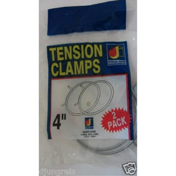 Dundas Jafine Tension Clamp 4 In Heavy-Duty - 2 Pack, 4" Silver