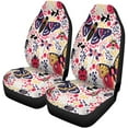 thumbnail image 2 of RYLABLUE Set of 2 Car Seat Covers Flower Butterfly and Bug Ladybug Beetle Swallowtail Dragonfly Universal Auto Front Seats Protector Fits for Car,SUV Sedan,Truck, 2 of 5