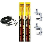 NEW CB RADIO 2 FIRESTIK 2 FS5 RED 5FT CB ANTENNAS,18FT DUAL COAX, MOUNTS