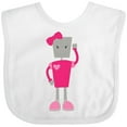 thumbnail image 3 of Inktastic Cute Robot, Funny Robot, Girl Robot, Pink Robot Girls Baby Bib, 3 of 4