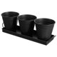 thumbnail image 1 of Maceta para macetero con cubo de hierro y flores de 3 piezas con bandeja Cubos de flores retro Maceta para suculentas HOMEMAXS 9983759-MX, 1 of 6