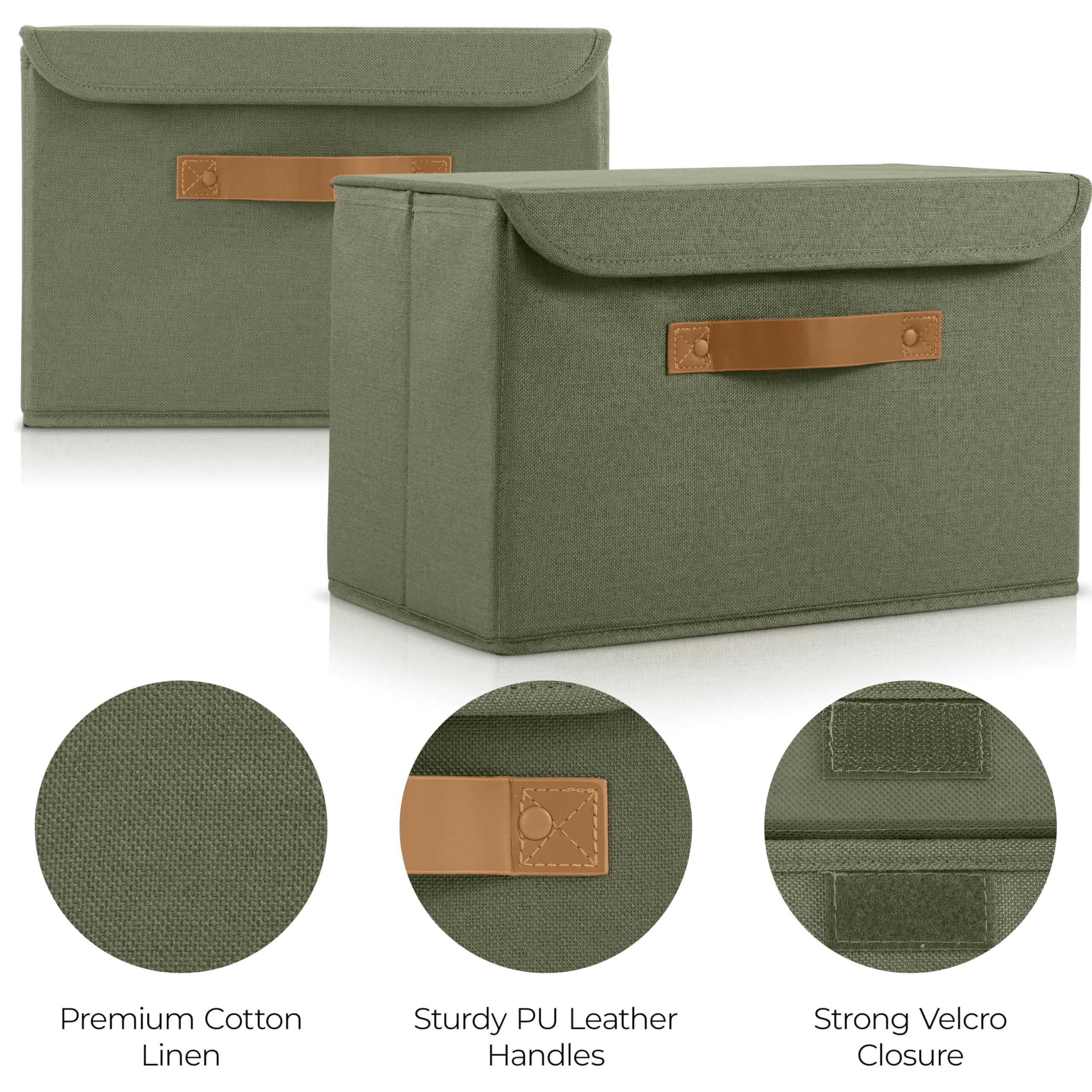Decorative Linen Storage Boxes with Lids