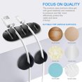 thumbnail image 4 of Cable Clips,26 Pack Black Self Adhesive Cord Holders,Desk Cable Drop, Desk Wire Clips,Cable Cords Management Organizing Cable Cords for Home, Office, Car, Desk Nightstand,Self-Gripping Cable Ties, 4 of 10