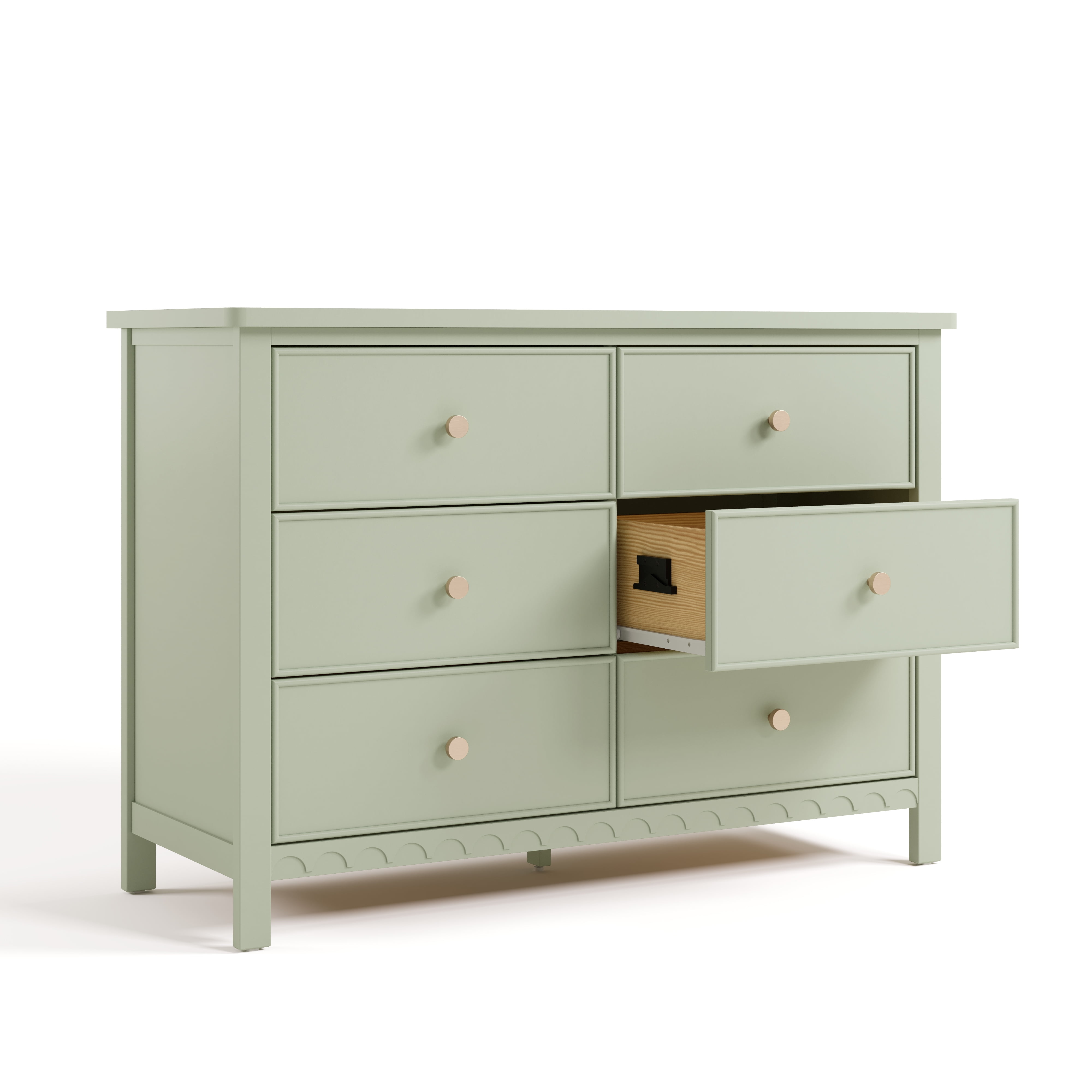 Graco Sasha 6 Drawer Nursery Double Dresser, Sage