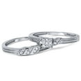 thumbnail image 3 of Pompeii 1/6ct Diamond Engagement Wedding Ring Set 10K White Gold (I/J,I2-I3), 3 of 4