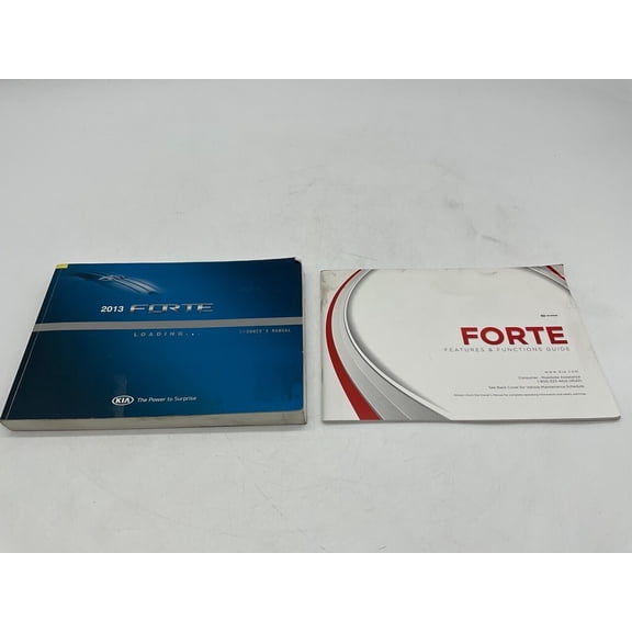 2013 Kia Forte Owners Manual Handbook Set OEM L01B19015