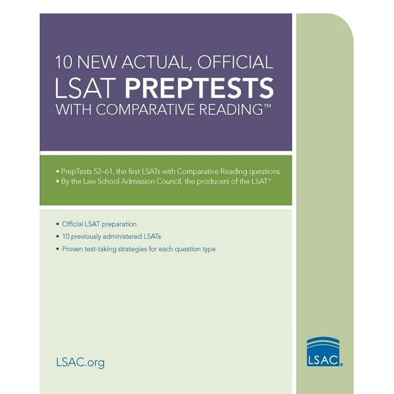 Pre-Owned 10 New Actual, Official LSAT Preptests with Comparative Reading: (Preptests 52-61) (Paperback) 0984636005 9780984636006