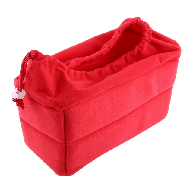 Velvet Portable Camera Bag Camera Partition Padded 10.2" X 4.7" X 6.6" Convenient Sturdy And Durable For Travel Hiking