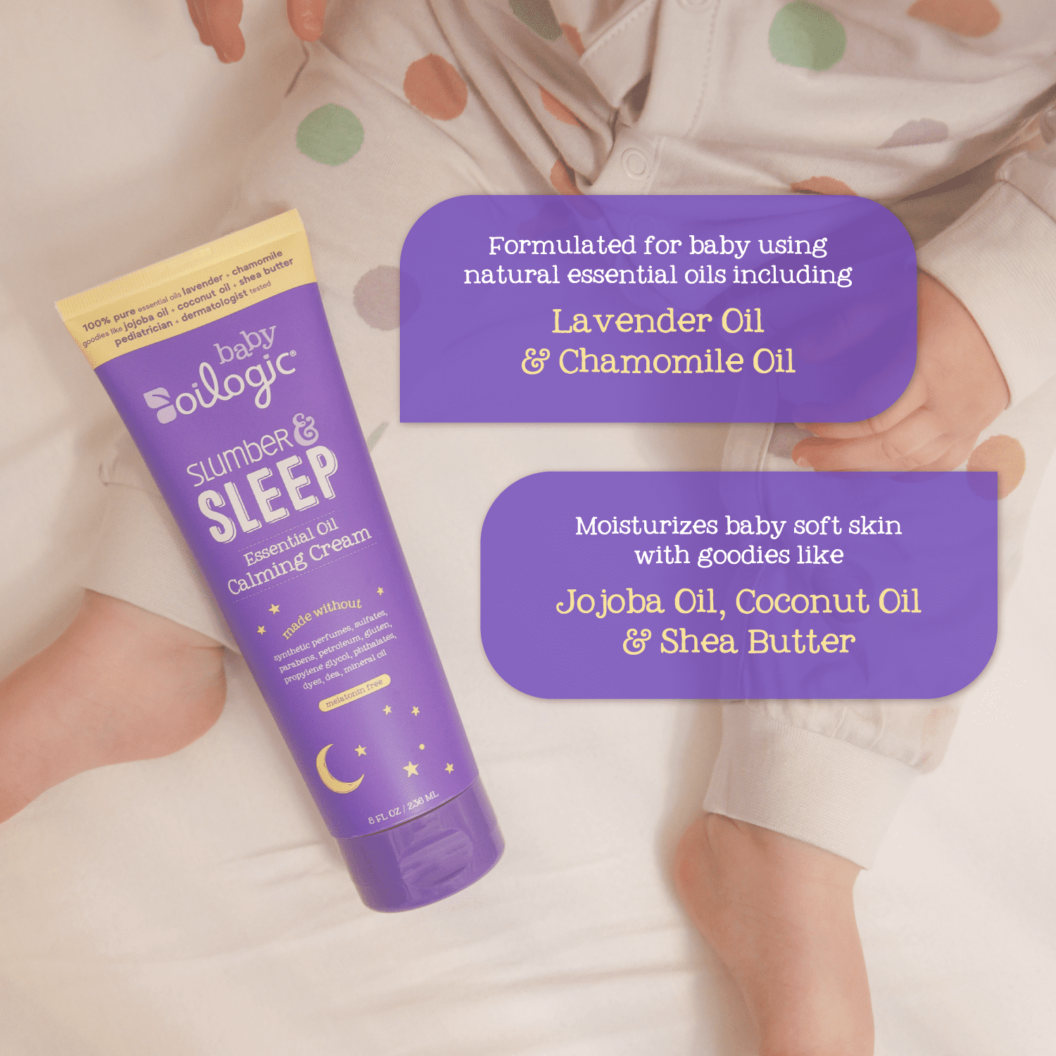 Oilogic Slumber & Sleep Calming Cream with Lavender & Chamomile, 8 fl oz