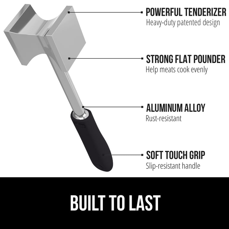 Gorilla Grip Meat Tenderizer Mallet, Black photo 2