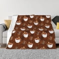 thumbnail image 1 of Balery Cute Sloths Bear Relaxing In Coffee Cup Manta de Franela con Dibujo, Lujo Ultra Suave y Cálido, Antipelusa y Resistente a las Arrugas para Cama, Sofá, Camping -40"x30", 1 of 6