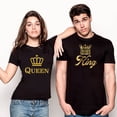 thumbnail image 5 of King and Queen Couple Shirt for Him&Her Black Funny Couple T-Shirt Better&Half Summer, 5 of 10