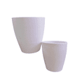 thumbnail image 2 of Paquete Set 2 Piezas de Maceta Redonda Resistente Colores para Planta Exterior Interior o Artificial, 2 of 5