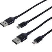 Blackweb 2-Pack 6 ft. Sync & Charge Cable with Micro USB Connector, Black