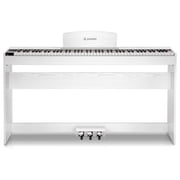 Donner DDP-50 LITE 88-Key Weighted Digital Piano for Beginners, Full Size Electric Piano with Music Stand, Power Adapter, Sustain Pedal, Built-in Lessons, 1000 Tones & Rhythms, White