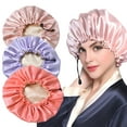 thumbnail image 7 of TELOLY Shower Cap,Large Shower Cap with Double-Layer Protection,Adjustable Shower Cap Reusable Waterproof,Fund Pink, 7 of 7