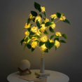 thumbnail image 3 of Lámpara de árbol de rosas LED Lámpara de de árbol de 24 LED Centro de de lámpara Gran decoración para el dormitorio para hogar Día de Blanco lechoso Yinane Lámpara Rose Tree, 3 of 7