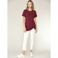 thumbnail image 5 of Made by Johnny Women's Casual Shirts Twist Knot Tunics Tops M WINE, 5 of 6