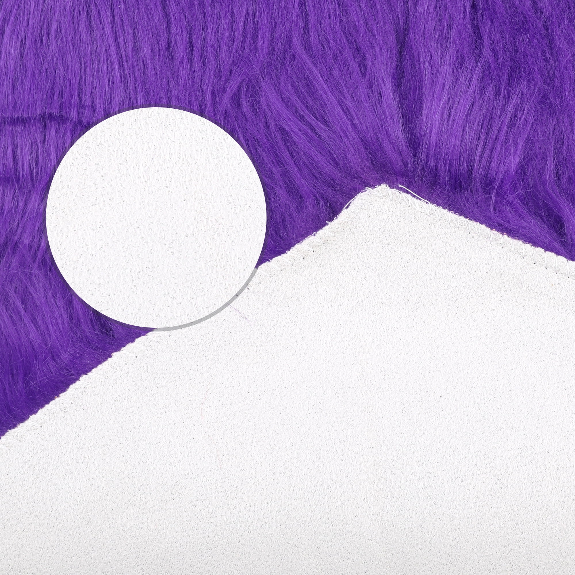 Unique Bargains Heart Shape Soft Absorbent Bath Rugs Purple 28" x 36"