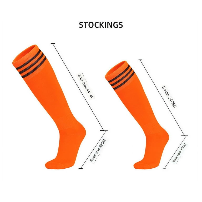 DNAKEN (3 Pairs) baseball socks softball socks grip socks soccer  compression socks men for Youth & Adult kids toddler soccer socksLong socks  three -shot ball socks 
