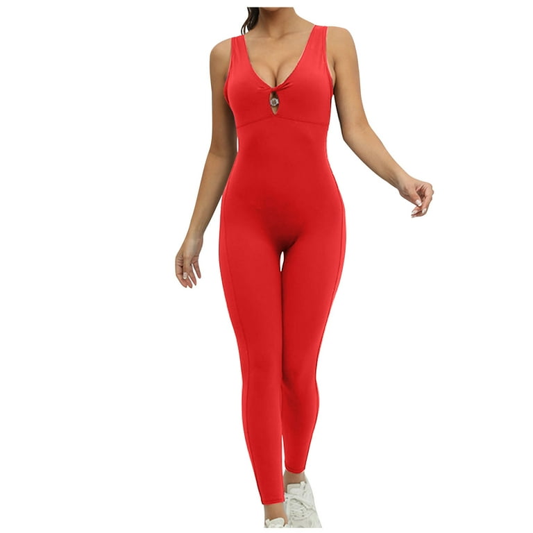 YWDJ One Piece Womens Jumpsuits Dressy Summer Workout Backless Trendy Slim  Fit Yoga Long Pant One-piece Sport Jumpsuit Running Fitness out Tight Pants