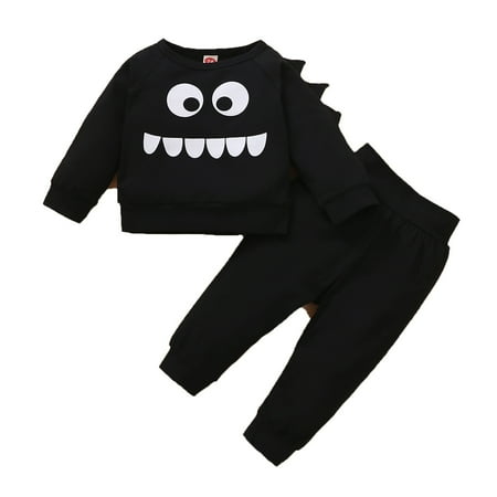

Toddler Kids Baby Boy Cartoon Top Shirt Tops+ Pants Outfits Clothes Set