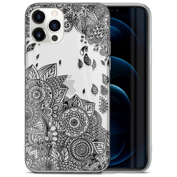 Case Yard iPhone-11-Pro Case Clear Soft & Flexible TPU Ultra Low Profile Slim Fit Thin Shockproof Transparent Bumper Protective Cover Drop Protective Cell Phone Cases (Wind Flower)