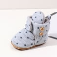 thumbnail image 4 of Fozruso Baby Girls Boys Star Print Booties Soft Non Sole Winter Warm Cozy Toddler First Crib Shoes,Sizes 5(6-9 Months), 4 of 6