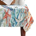 thumbnail image 4 of Sea Turtle Coastal Table Cloth Waterproof Tablecloths, Summer Beach Coral Ocean Nautical Tablecloth Dining Table Cover for Kitchen Party Tabletop Outdoor, Rectangle Tablecloth 60x84 Inch, 4 of 9