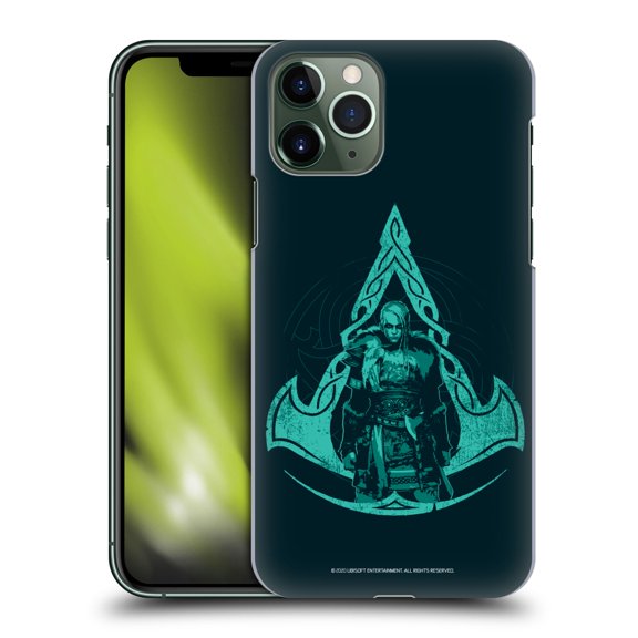 Head Case Designs Officially Licensed Assassin's Creed Valhalla Compositions Crest And Female Eivor Hard Back Case Compatible with Apple iPhone 11 Pro