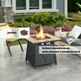 thumbnail image 6 of Fire Pit Table, 28-inch Square 40,000 BTU Auto-Ignition Propane Gas Firepit with Waterproof Cover, 6 of 7