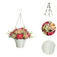 thumbnail image 6 of deevoka Artificial Hanging Flowers in Basket Chain Flower Pot for Garden Spring Lawn E, 6 of 9
