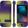 thumbnail image 6 of PlayVital Back Cover for Nintendo Switch Console, Handheld Controller Protector Hard Shell for Joycon, Dockable Protective Case for Nintendo Switch - Gradient Purple Yellow, 6 of 9