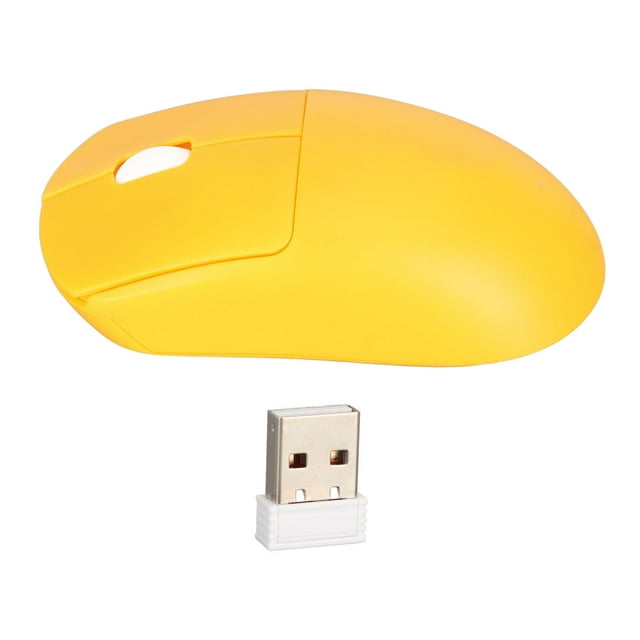 Ratón inalámbrico para juegos 1200DPI 2,4G Fit Palm ratón de ordenador con batería inalámbrico para PC de escritorio portátil amarillo