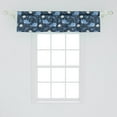 thumbnail image 2 of Ambesonne Whales Window Valance, Crabs Waves Flock of Fish, 54" X 12", Dark Slate Blue Eggshell, 2 of 3