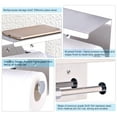 thumbnail image 4 of Porte-toilette Mural, SUS304 Porte-Toilette de Salle de Bain en Acier Inoxydable, 4 of 8