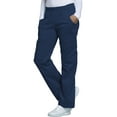 thumbnail image 3 of Cherokee Workwear Core Stretch Women's Scrubs Pant Mid Rise Pull-On Cargo 4005, 3 of 6