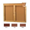 Aarco Products WBC3660RC Enclosed Bulletin Board with Walnut Frame and Crown Molding