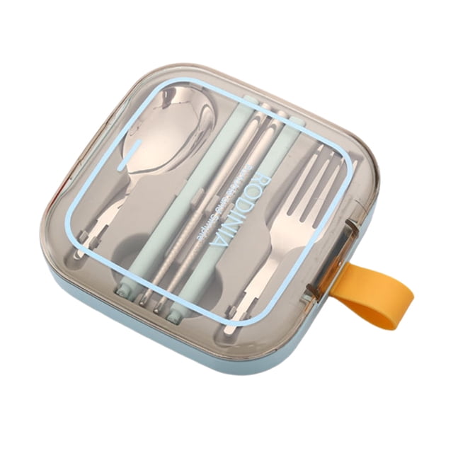 Stainless Steel Chopsticks,304 Stainless Steel 3-Piece Portable Tableware Set for Travel and Camping