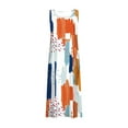 thumbnail image 4 of Besolor Femme Été Sans Manches Débardeur Imprimé Col Rond Casual en Vrac Fluide Grande Taille Longue Robe avec Poches, 4 of 5